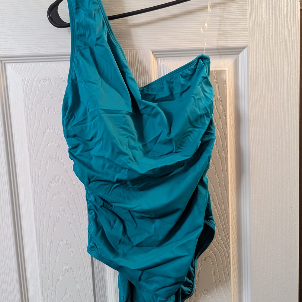 Time and Tru Teal One Piece Swimsuit